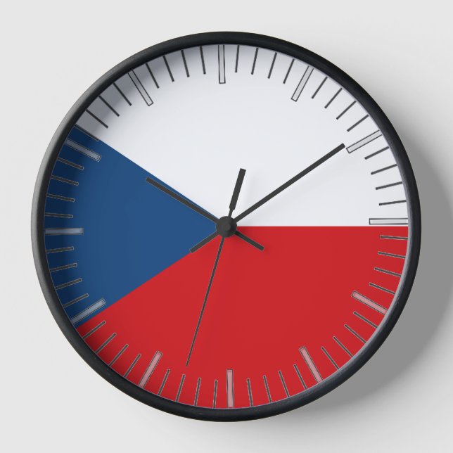 Horloge murale avec drapeau de Czechia (Recto)