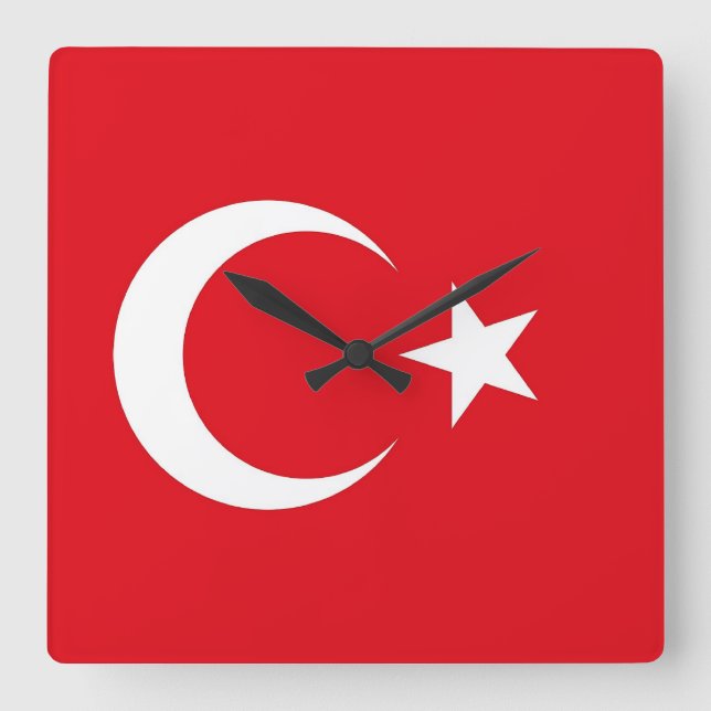 Horloge murale avec drapeau de la Turquie (Recto)