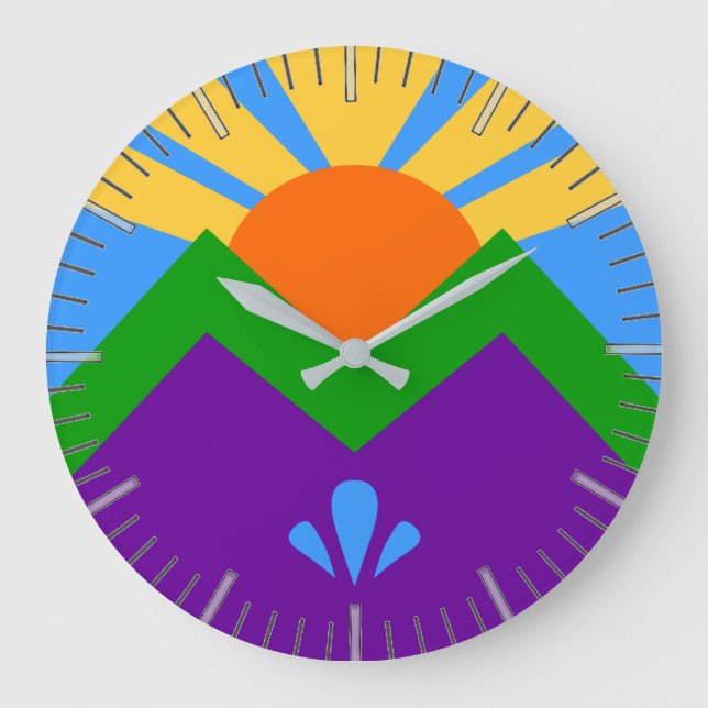 Horloge murale avec drapeau de Manitou Springs, Co (Recto)