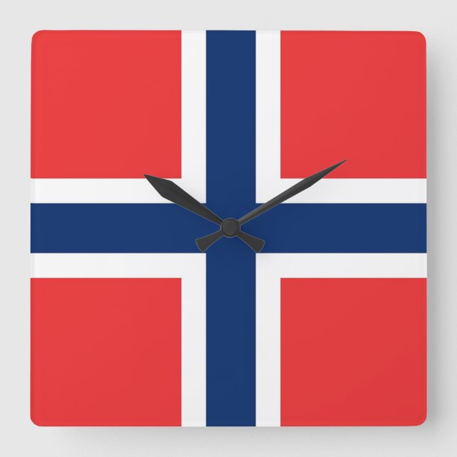 Horloge murale avec Drapeau de Norvège (Recto)