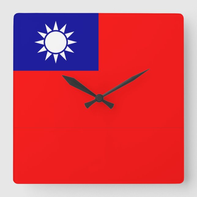 Horloge murale avec drapeau de Taïwan (Recto)