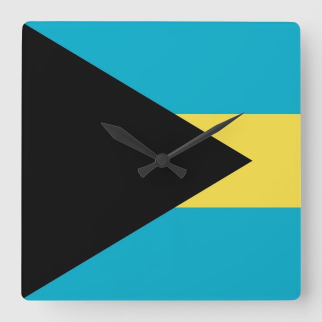 Horloge murale avec drapeau des Bahamas (Recto)