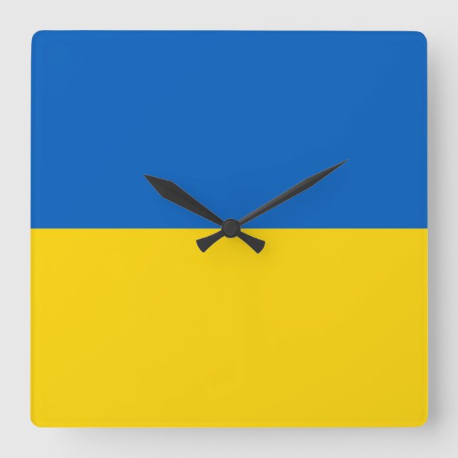 Horloge murale avec drapeau d'Ukraine (Recto)