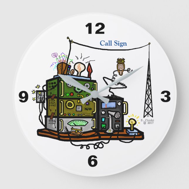 Horloge murale avec indicatif d'appel (Recto)