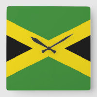 Horloge murale avec le drapeau de la Jamaïque
