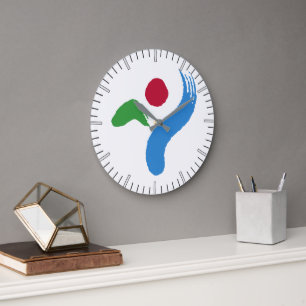 Horloge murale avec le drapeau de Séoul, Corée du