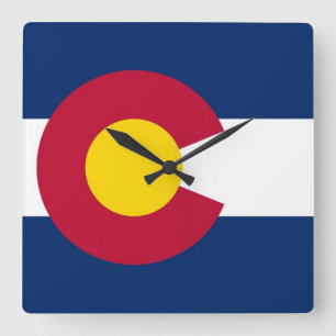 Horloge murale avec le drapeau du Colorado,