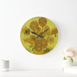 Horloge murale avec les tournesols de Van Gogh