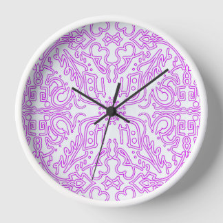 Horloge murale avec motif de mandala rose doux rêv