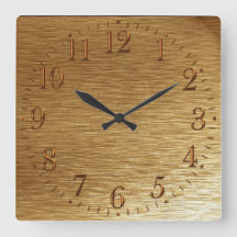 Horloge murale balayée de Métal-regard d'or
