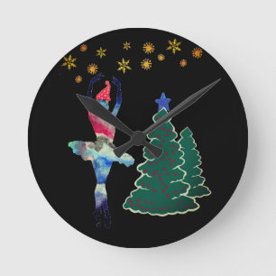 Horloge murale Ballerine toute l'année (moyenne)