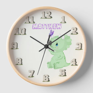 Horloge murale bébé dinosaure jurassique Stoneage 