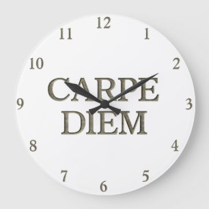 Horloge murale blanche Carpe Diem