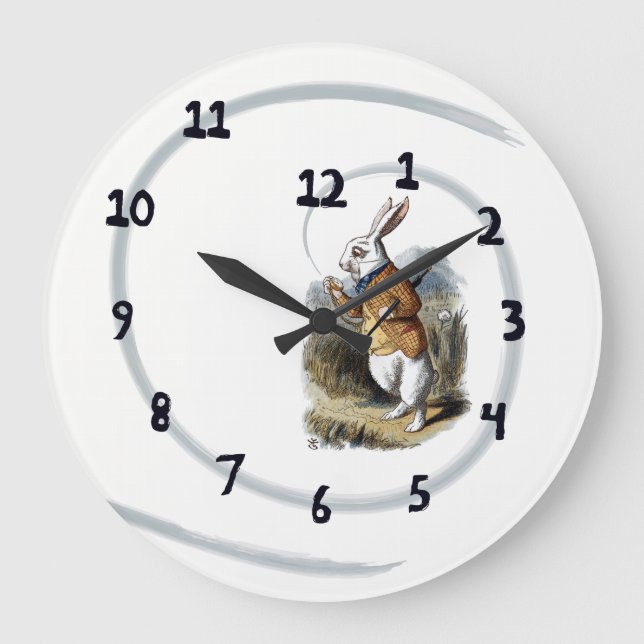 Horloge murale blanche de lapin (Recto)