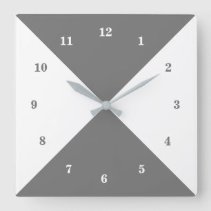 Horloge murale blanche et grise - Couleur personna