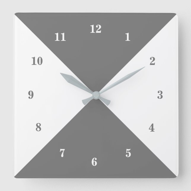 Horloge murale blanche et grise - Couleur personna (Recto)
