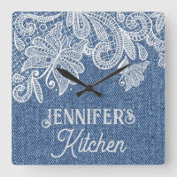 Horloge murale Blue Jean Kitchen