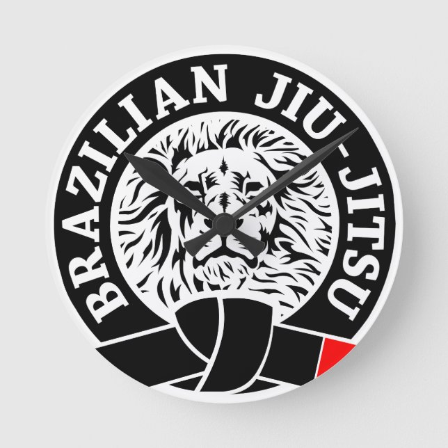 Horloge murale brésilienne Jiu-Jitsu (Ceinture noi (Recto)