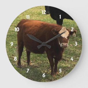 Horloge murale Brown de vache