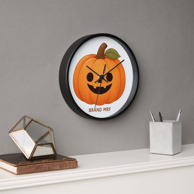 Horloge murale, cadre en bois naturel rond de 10" (Bureau)