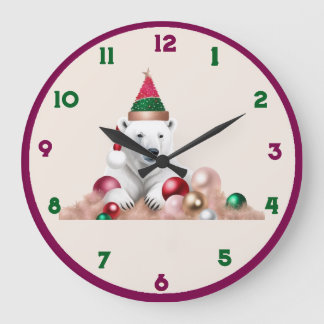 Horloge murale, Cadre en bois naturel rond de 10 p