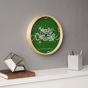 Horloge murale, Cadre en bois naturel rond de 10 p