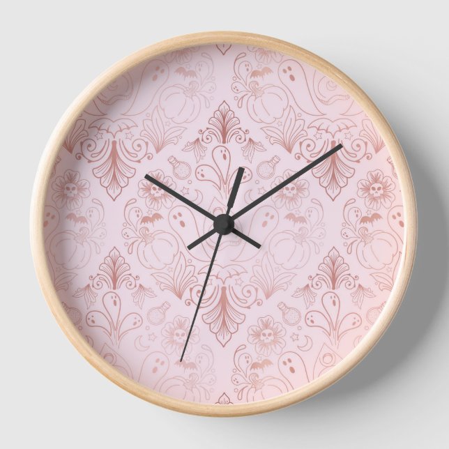 Horloge murale, cadre en bois naturel rond de 25,4 (Recto)