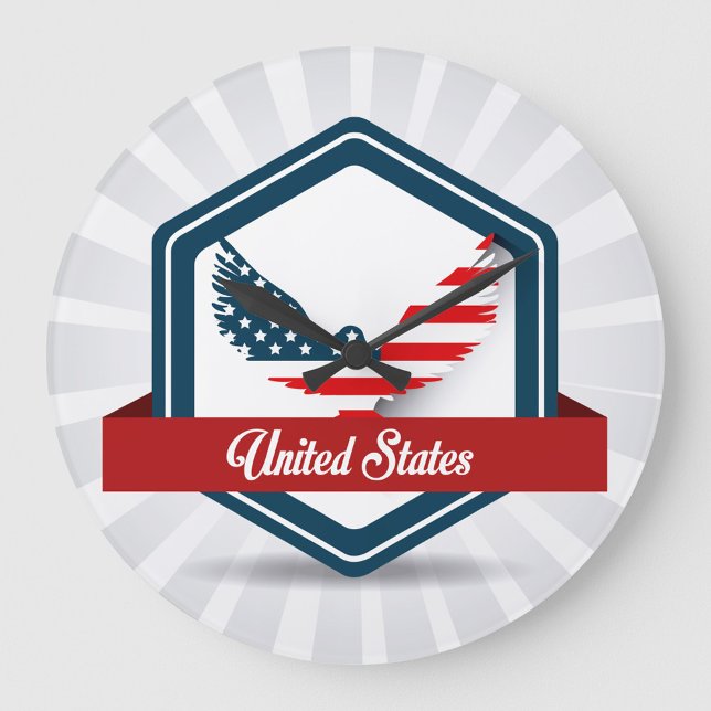 Horloge murale Carré des États-Unis (Créateur téléchargé)