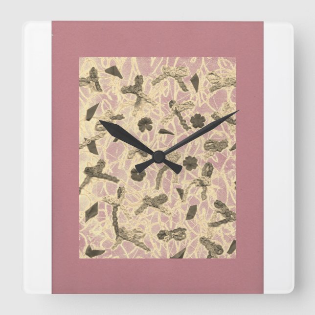 Horloge murale Carré des vaches flottantes (Recto)