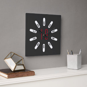 Horloge murale carrée CANULAR CORONA 19