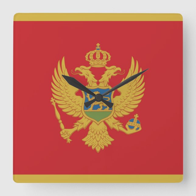 Horloge murale carrée du drapeau de Chypre (Recto)