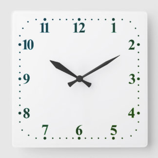 Horloge Murale Carrée en Acrylique Minimaliste Mod