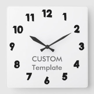 Horloge murale carrée grande personnalisée 10,75"