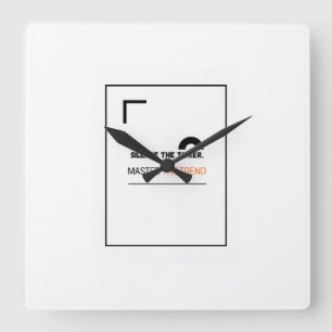 Horloge murale carrée Ticker silencieuse pour inve