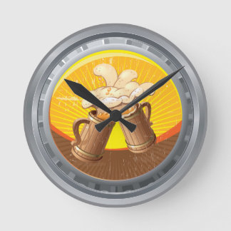 Horloge murale Casquette Bier Bier
