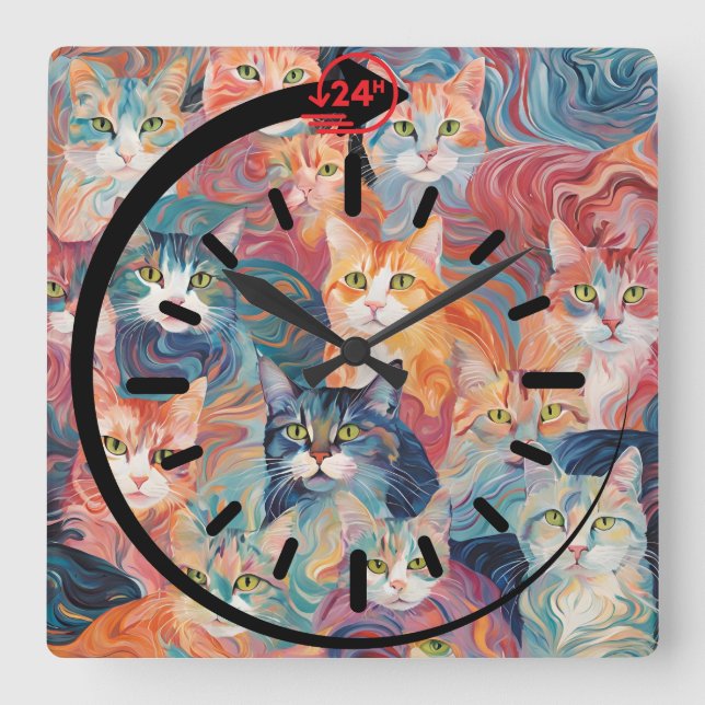 Horloge murale chat (Recto)