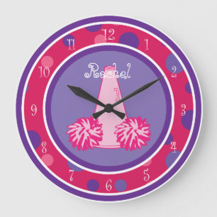 Horloge murale Cheerleading de pom-pom girl