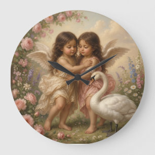horloge murale chérubin