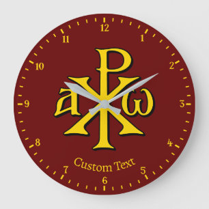 Horloge murale Chi Rho Christogram