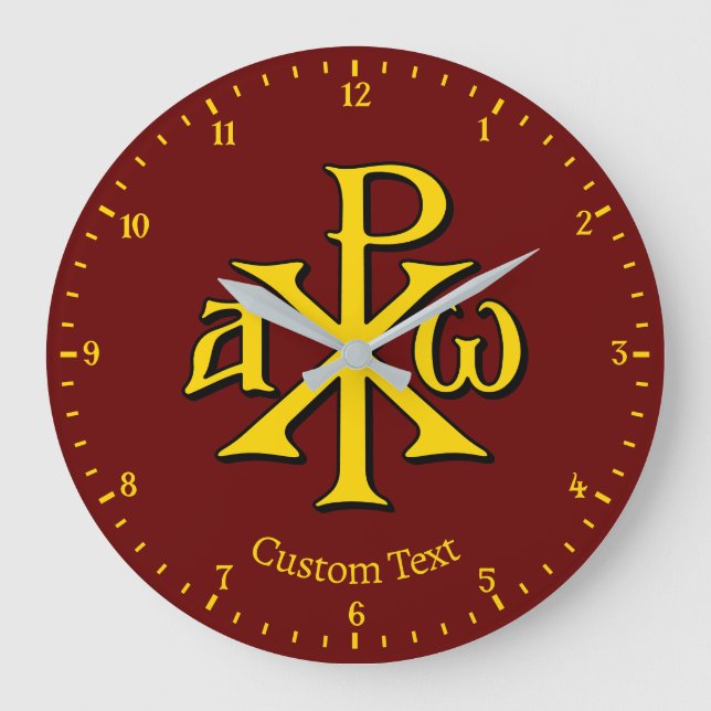Horloge murale Chi Rho Christogram (Recto)
