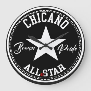 Horloge murale Chicano Brown Pride