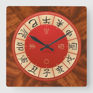 Horloge murale chinoise de zodiaque