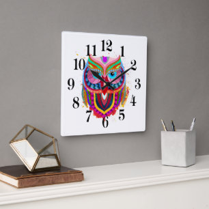 Horloge murale chouette