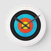 Horloge murale ciblée de tir à l'arc
