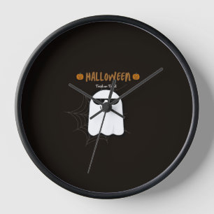 Horloge murale citrouille fantôme Halloween effray