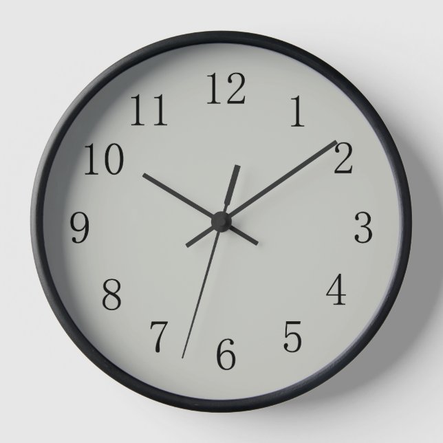 Horloge murale claire gris pastel arrondie (moyenn (Recto)