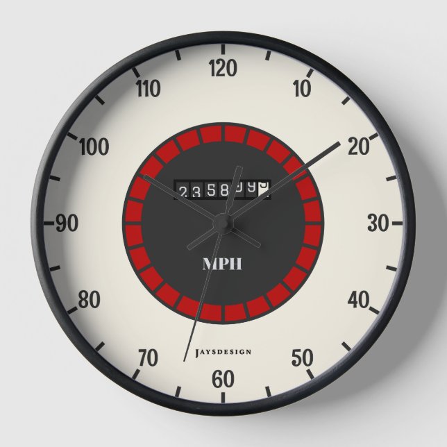 Horloge murale classique de Speedometer MPH (Recto)