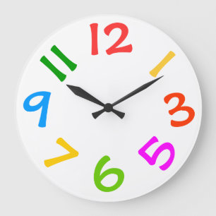 Horloge murale colorée de pièce d'enfants