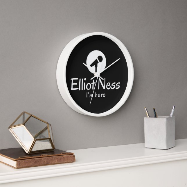 Horloge murale comédienne Elliot Ness (Bureau)
