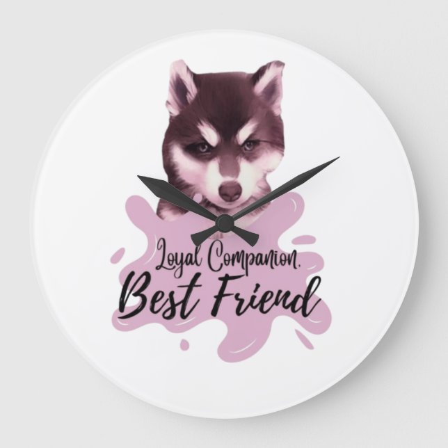 Horloge murale compagnon loyal, meilleur ami (Recto)